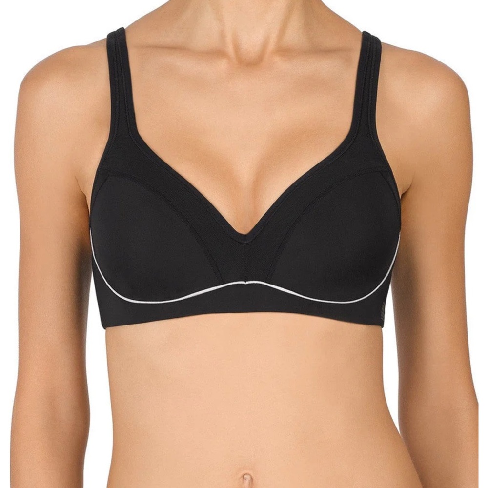 Wireless Seamless Black Comfort Bra